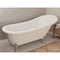 Anzzi Diamante 67.32 in Slipper-Style Acrylic Claw Foot Tub in White FT-CF131LXFT-CH - alternate 9